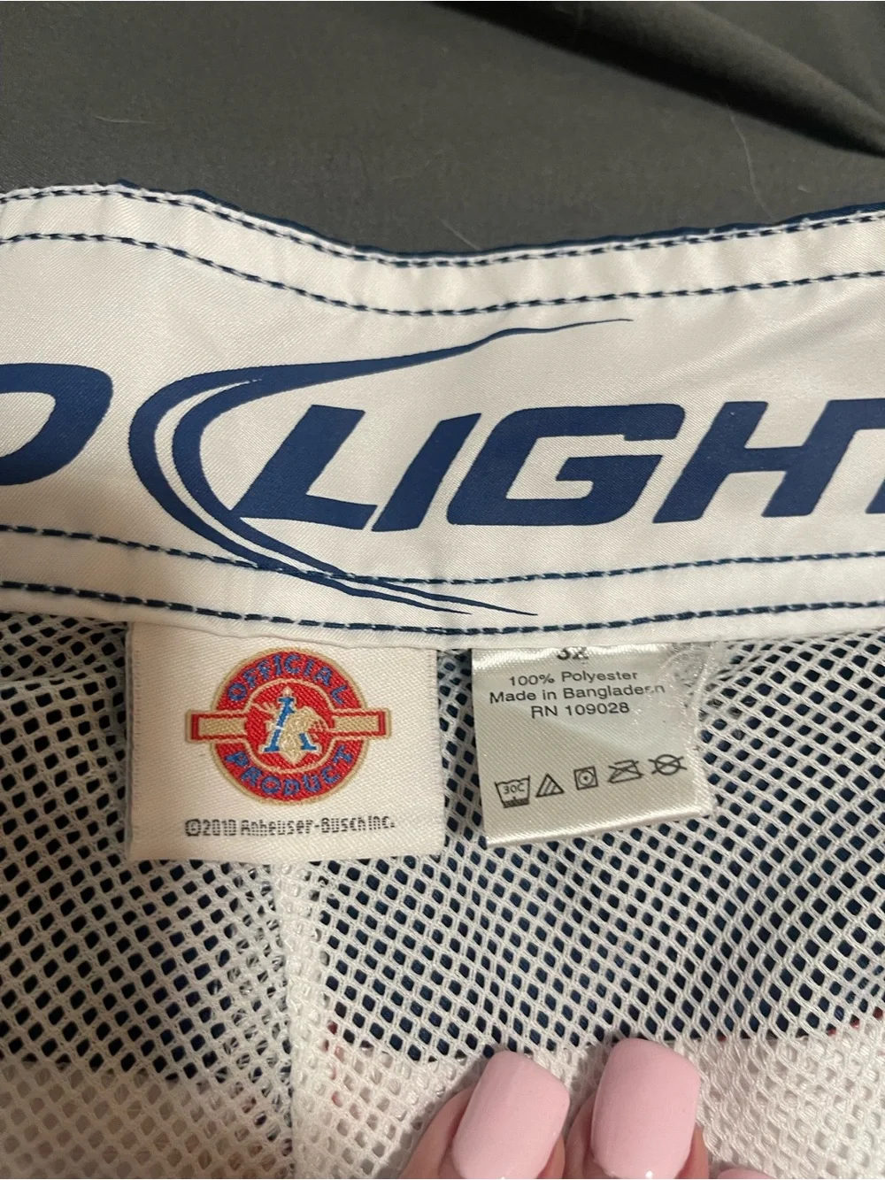 Budlight Men’s White & Navy Swim Shorts